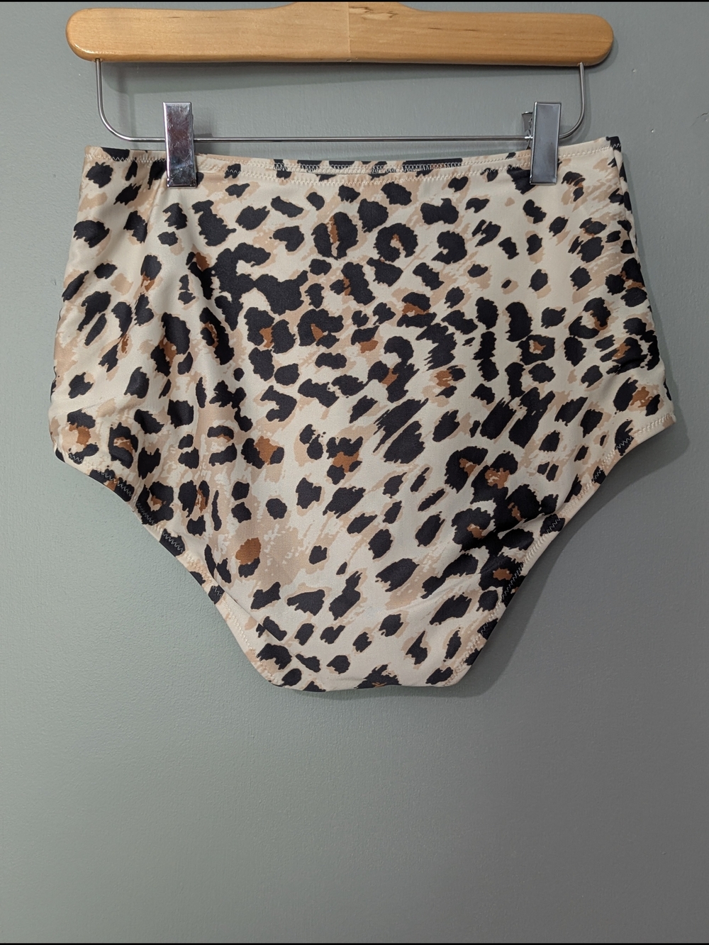 Aerie Women's Leopard Print High-waisted Bikini Bottoms - Picture 4 of 9